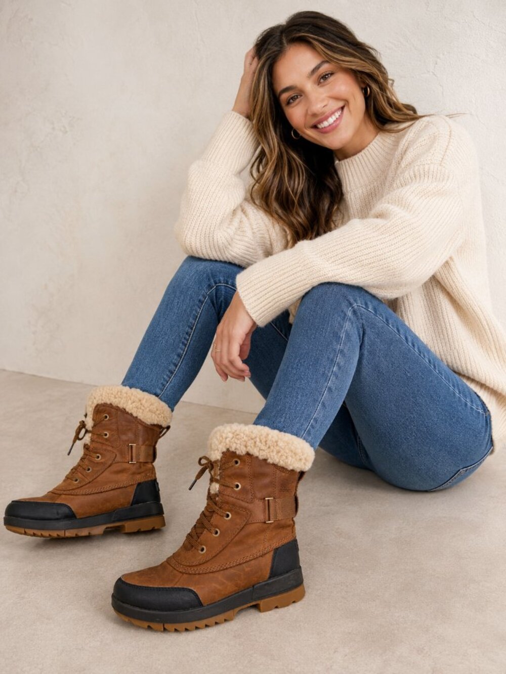 Sorel Tivoli IV Parc Waterproof Winter Boots Women's 7 Tan Black